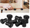 8 Pcs Bench Dogs Aluminum Alloy, 19mm Bench Dogs for Woodworking With Non-Slip Pad for T-Track Woodworking Table Workbench Positioning Planing Plug (Black-19mm)