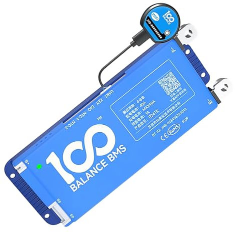 IbdrY Smart Bms Wifi Bms Bluetooth 1A Active Balance 8-17S 8-24S 100A Lifepo4 Li-Ion Energy 18650 Battery Pack für Energiespeicher,4/8S 1A 40A WIFI+BT