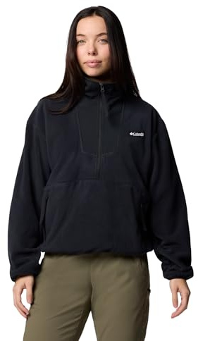Columbia Women's Sequoia Grove 1/2 Zip Fleece, Fleece Pull Over, Black, Medium