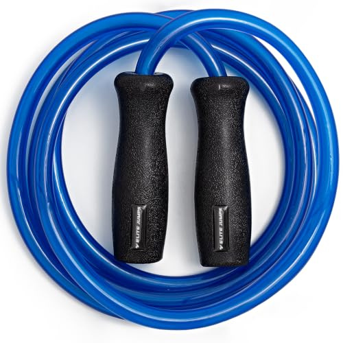 EliteSRS Muay Thai 2.0-12 mm PPVC Kraftrep med dubbla kullager för tung träning - Blå