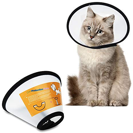 SenPuSi Collare Protettivo Forma Cono, Collari Protettivi per Cane Gatto Ferita Recupero Guarigione Collare Anti Morso o Leccata