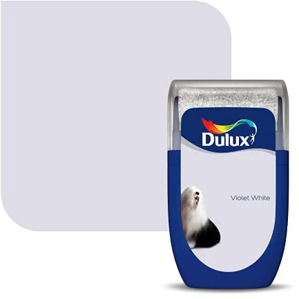Dulux Walls & Ceilings Tester Paint, Violet White, 30 ml