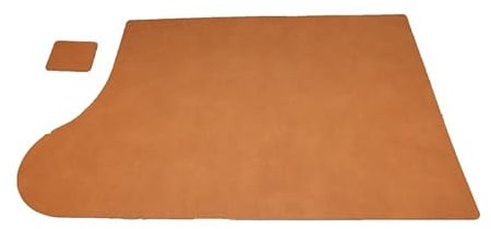 Schreibtischunterlage Plus 69x49cm braun, inkl. Untersetzer eckig aus Leder - für Linkshänder