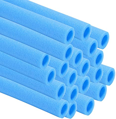 Gimisgu Lot de 16 tubes en mousse pour trampoline - 92 cm - Protection universelle pour trampoline de jardin - 8 barres - Filet de sécurité avec capuchons - Housse en mousse pour barres de trampoline