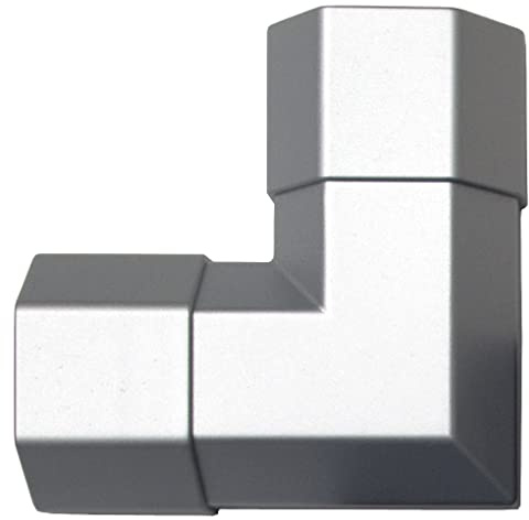 HALTERUNGSPROFI 90 Grad Winkel für Kabelkanal mit 5cm Breite Silber von HALTERUNGSPROFI