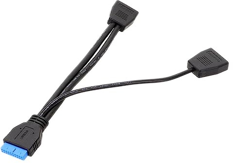 Carte Mère USB Splitter Hub USB Interne 19 Broches USB 3.0 1 À 2 Câble Séparateur