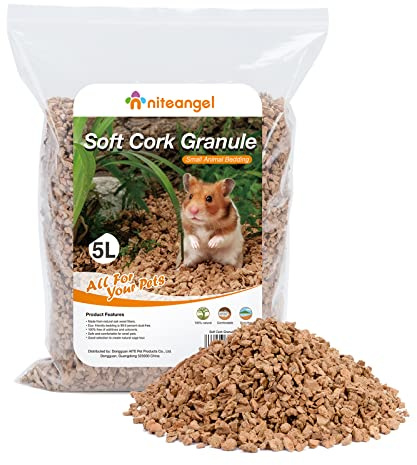 Niteangel Natural Coco/Cork Hamster Bedding Pet Litter for Dwarf Syrian Hamsters, Gerbils, mices, Degus or Other Small Animal