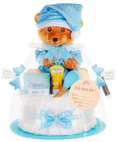 Timfanie® Windeltorte | LiebhabBÄR | blau | 0-8 Monate