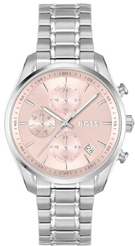 BOSS Analogue Multifunction Quartz Watch for Women Grand Tour Ladies Collection with Silver Stainless Steel Bracelet - 1502765