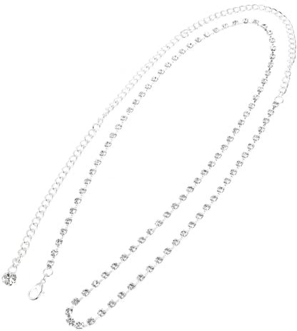 Garneck Glitzerstrass Gürtel Damen 43 Zoll Einstellbare Taillenkette Für Abendkleid Und Strandbikini Schmuck Accessoire Für Besondere Anlässe