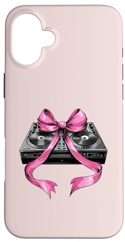 Coquette Bow Dj Disc Jockey - Tocadiscos para niña y mamá, color rosa Carcasa para iPhone 16 Plus