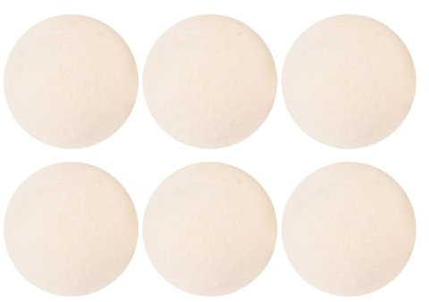 6 piezas de lana Secadora Bolas | Secado acelerado y reductor estático | Ablandador de tela reutilizable para ropa de lavandería/infantil | Fieltro de lana sostenible | Gentil y (6cm)