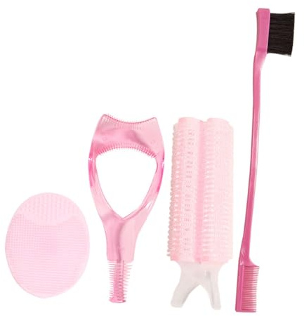 FOMIYES Herramientas De Belleza Set De Brochas Portátiles Peine Para Cejas De Doble Punta Protector Aplicador De Rímel y Cepillo Facial Para Mujer