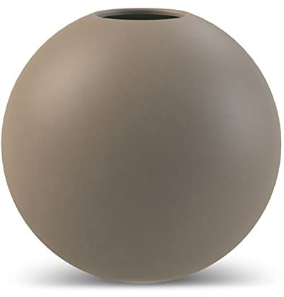 Cooee Design - Ball Vase - Farbe: Mud, Braun-Grau - Porzellan mit Soft Touch - Ø: 20 cm