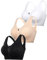 DODOING Zip Front Sports Bra Post Surgery Bra Yoga Bra Workout Fitness Activewear Racerback Padded Bras for Women（3PCS）