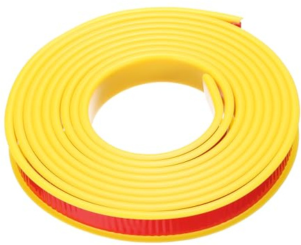 QUARKZMAN Bordatura Forma U Bordo Impiallacciato 9,8 Piedi x 5/7 Giallo | Bordo Compensato Protezione Flessibile Bordi Mobili, per Riparazione Ripiani Armadietti Banco, Autoadesivo Tpe