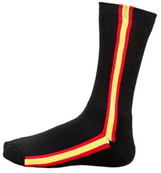 Genérico Calcetines con bandera de españa vertical (Negro)