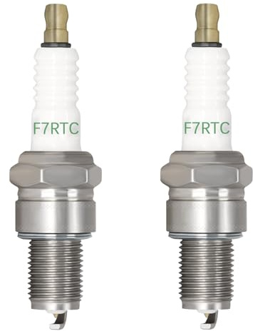 2 Pezzi F7RTC Candela di Accensione Sostituire Candele per Decespugliatore Accessori per la Auto Moto Tagliaerba, Sostituire per NGK 5534/BPR7ES V-line-9, Bos ch 7992/WR5DC Candela Auto, 4038/WR5DP
