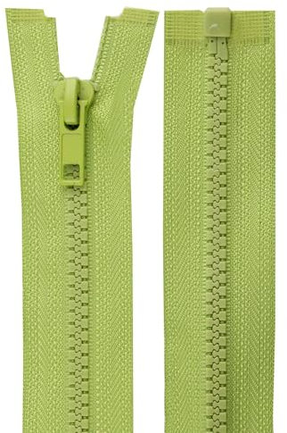 cyclingcolors 2x Cerniera Lampo n. 5 30 cm Chiusure Cursore Tirante Zip Poliestere Abbagliamento Arredamento Cucito Giacche, Verde Chiaro