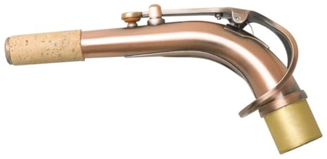 JAVERGGN E Flat Alto Saxophone Bent Neck Brass Mouthpiece Bent Pipe Antique Saxophone Neck Instrument Accessories Red Antique
