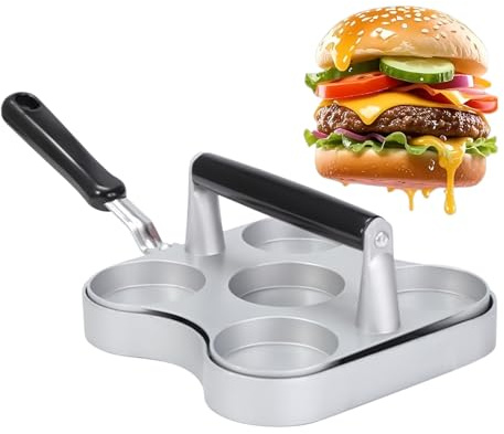Hamburgare Press Robust Non-Stick Platt Hamburgare Smashare med 5 Rutor