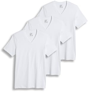 Jockey Men's Undershirt Classic V-Neck Undershirt - 3 Pack, White, 2XL
