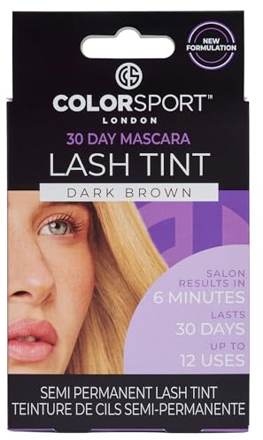 COLORSPORT LONDON 30 DAY MASCARA LASH TINT, Eyelash TINT, Eyelash Dye, Sofort sichtbare Ergebnisse, Hält bis zu 30 Tage, Dunkelbraun
