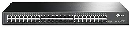 TP-Link TL-SG1048 48 Port Gigabit Netzwerk Switch ( 19 Zoll Rack-Montage, 48*RJ-45 LAN Ports, Metallgehäuse, , unmanaged, Plug-und-Play)schwarz