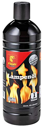Flash Lampenöl 1L neutral klar Petroleum-Lampen Garten-Fackel Öl-Laterne