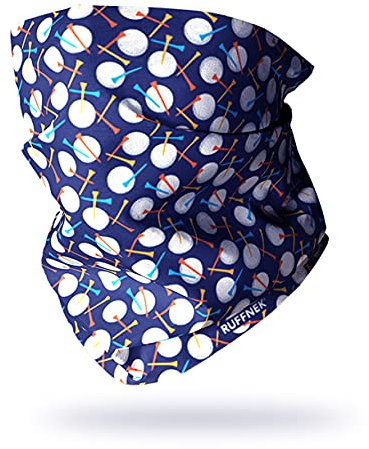 Ruffnek NAVY GOLF PRINT Multifunctional Neck warmer Tube Scarf/Snood - One Size for men, women & children