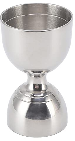 Bell Jigger, Dubbel Cocktail Jigger i Rostfritt Stål Mätjigger Shotglas med 30/60 Ml Kapacitet Hållbar Premium Bar Alkoholmätverktyg för Bartenders, Party, Bar(30/60ml Classic Silver)