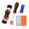 COZHYESS Set di Raschietti, 2 Pcs Raschietto per Pulizia, Raschietto per Vetro, Incluse 20 Lame di Ricambio, Pulizia Multifunzionale, per Fornelli, Forno, Vetroceramica