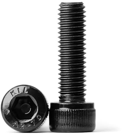 (10 Stück) M8x45mm Zylinderschrauben mit Innensechskant 304 Edelstahl Schwarzes Oxid Zylinderkopfschrauben Vollgewinde