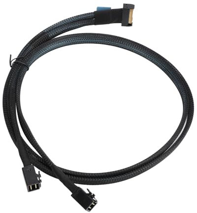 MCIO 8i auf 2*SFF-8643 Kabel, MCIO X8 74Pin auf Mi NI SAS HD SFF-8643 Kabel, Kompatibel mit SCSI (SAS), PCIE 5.0, 32GT/s Datenübertragungsgeschwindigkeit, für Server-Rechenzentrum