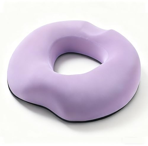 HASA zone Cuscino Sedia Ufficio per Sedile Memory Foam, Ciambella Antidecubito per Auto, Ufficio, Sedia da Gioco, Cuscino Ortopedico Coccige,Donna Viola