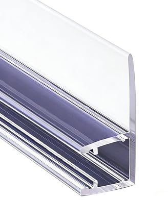 Joint Porte Douche, Lot de 4 x 100 cm pour Porte de Douche en Verre de 6/8/10/12 mm D'épaisseur, Joint Inférieur en PVC(F-6mm)