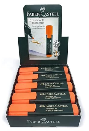 Faber-Castell F114815 surligneur fluorescent, orange - 10 unités