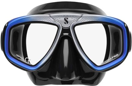 Scubapro - Máscara de Zoom, Color Negro y Azul, Kit de regulador para Buceo en Agua fría Unisex-Adult, Schwarz/Blau, One Size