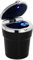 TRIXES Car Ashtray – Portable Travel Cigarette Holder – LED Light with Flip Lid – Self Extinguishing Ash Tray – for Cars Van Outdoors Camping - Plastic – Black