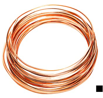 18 Gauge, 99.9% Pure Copper Wire (Square) Half Hard CDA #110 Made in USA - 25FT by CRAFT WIRE