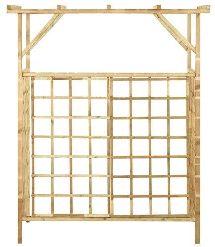 Tidyard Catherinol Arche de Pergola Décoration Entrée Allée de Jardin Patio Arrière-Cour Extérieur Pergola de Jardin pour poubelles Doubles Bois de pin imprégné