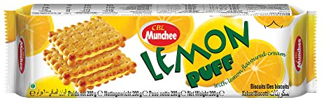 Munchee - Biscotti al limone 200 g, confezione da 6