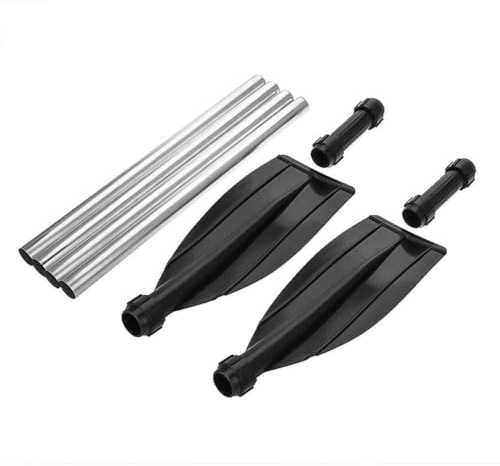 Ejoyous 2Pcs Kayaking Boat Paddle Oar, Adjustable Aluminium Alloy Detachable Paddles Oars for Kayak, Ribbed Blad Kayaking Paddles Boating Oars for Inflatable Boat Kayak