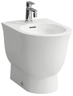 LAUFEN The New Classic Standbidet, 1 Hahnloch, mit Überlauf, H8328517573021, Farbe: Snow (weiß matt)
