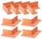 sourcing map 8pcs Inside Waterproofing Corner Shower Seamless Corner Cover, Outside Polyethylene Seamless Corner for Bathtub and Steam Room, Orange (Inside+Outside)