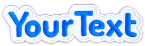 Aufnäher Wunschtext personalisiert Namensschild gestickt 1 Stück Applikation Wunschname Farbwahl (95, weiß)