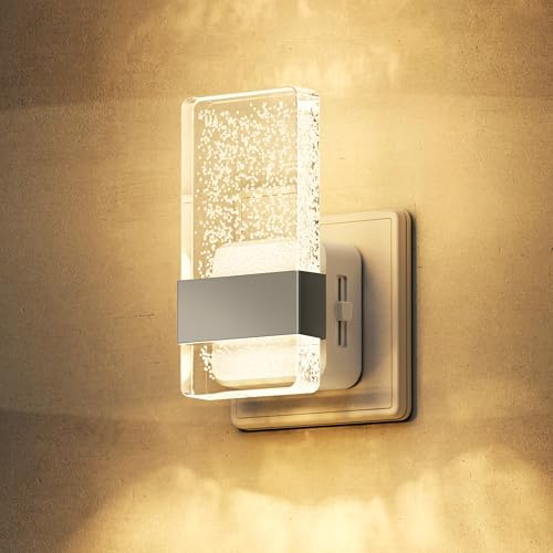 LOHAS-LED Veilleuse avec capteur crépusculaire, veilleuse pour enfants, blanc chaud, 3000 K, luminosité réglable de 0 à 100 lm, pour couloir, escalier, chambre à coucher, cuisine, salle de bain 1