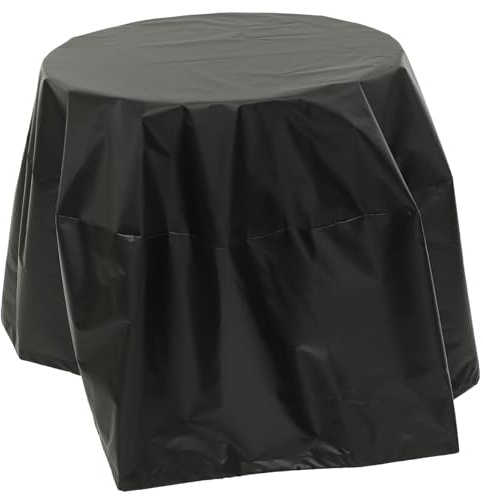 BCOATH Funda para Parrilla Exterior Redonda para Barbacoa y Fogata, Resistente al Sol y Lluvia, Cordón Ajustable, Protección UV para Jardín y Terraza