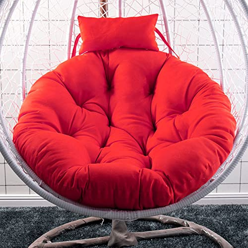 Hanging Egg Chair Cushion with Pillow Outdoor Swing Chair Cushion for Egg Chair 120cm Comfortable Hammock Cushion Patio Lounge Chair Accessories
