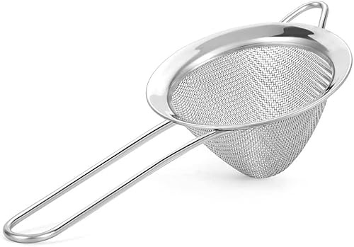Kitchenistic, colino conico da cocktail ultra fine in acciaio inox, 7,1 cm, ideale per scolare cibo, cocktail, tè e molto altro ancora.